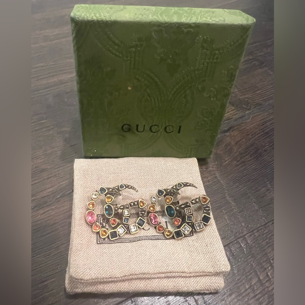 Gucci Crystal Interlocking Earring